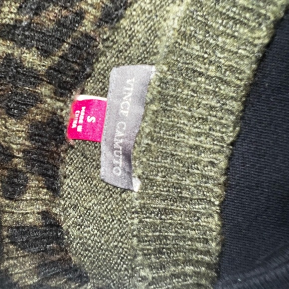 Alice & Olivia Charlotte Lace Up Sweatshirt -VINCE CAMUTO  Leopard Print Sweater - Picture 6 of 7